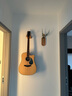 友米yome免打孔吉他支架实木二胡挂墙架尤克里里壁挂小提琴挂钩放置架 榉木款-免打孔吉他架 实拍图