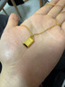 六福珠宝光影金系列足金小金条金砖5G黄金项链套链单件 计价 HIG30137A 8.51克(含工费970元) 小版 实拍图