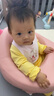 上宝麦夏款儿童连体睡衣兰精莫代尔薄款长袖男女童家居服 水嫩黄 110码 实拍图