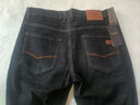 立蒙（LIMENG）牛仔裤男直筒宽松弹力大码四季款休闲牛仔裤潮 黑色(常规) 33  实拍图