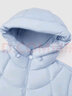 森马（Semir）轻松羽绒|90鸭绒羽绒服女冬季短款宽松花苞连帽甜美三防保暖外套 粉蓝（白鸭绒）80081 L 实拍图