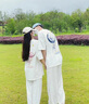 MDlila《两件装》情侣装夏季衣服短袖t恤套装一男一女休闲宽松班服定制 月亮星星鱼 男白+女白（两件装） L 男+女M 实拍图