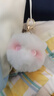 山头林村猫猫球钥匙扣可爱毛绒玩偶书包挂件女包包挂饰小饰品礼物女一分购 白猫-紫粉色瞳 实拍图