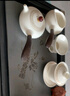 瓷牌茗茶具（cipaiming teaset）羊脂玉功夫茶具套装家用泡茶壶高端送礼德化白瓷喝茶盖碗茶杯整套 羊脂玉瓷《金福》盖碗侧把壶 11件 实拍图