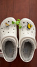 CROCS卡骆驰秋冬新品暖棉洞洞鞋男女秋冬款贝雅暖棉拖鞋|205969 白/浅灰-11H(建议买大一码) 39 (240mm) 实拍图