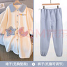 康帕美孕妇待产睡裙秋冬季空气棉哺乳睡衣产后喂奶纯棉月子服产妇进产房 Y303保暖套装【待产裙+孕妇睡裤】 XL【建议115-140斤】 实拍图