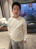 顶峰保罗（Dingfengbaoluo）长袖T恤男春季百搭时尚提花卫衣宽松潮流上衣服JE2221白色M 实拍图