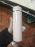【京东物流配送】智能显温保温杯不锈钢高颜值保热保冷 烟灰粉 480ml 316 实拍图