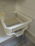 家の物语（KATEI STORY）日本进口厨房碗架沥水架大容量碗碟沥水篮碗盘置物架筷子收纳架 大号短边导流【白色】 实拍图