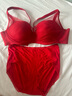 安莉芳宋轶同款玫瑰舒挺杯小胸聚拢显大内衣无钢圈文胸 红色RED 80B  实拍图