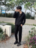 名创优品（MINISO）300g重磅连帽卫衣男开衫衣服春秋高级感山系复古oversize大码外套 棕榈绿 常规 L 175(收藏加购优先发) 实拍图