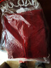 兆君秋冬本命年红色羊绒衫女装翻领衬衫纯色衬衣针织衫上衣毛衣 石榴红 XL 实拍图