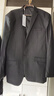 罗蒙（ROMON）西服套装男士小西装外套职业正装修身休闲伴郎服 黑色6XL 实拍图