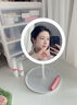 飞旺藤达led智能化妆镜带灯女生卧室梳妆台小镜子学生宿舍桌面补光梳妆镜 温柔大屏方镜无灯款【珍珠白】 实拍图