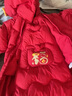 迷你巴拉羽绒服连体衣加厚外出拜年服婴儿衣服红色2025新【新年季联名款】 实拍图
