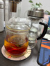 物生物（RELEA）玻璃杯男女士茶水分离办公泡茶杯双层耐高温花茶杯带把手 常规款 320ml 实拍图
