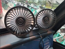 快闪狼车载风扇大货车24v伏12v面包车双头车用强力汽车usb大风力电风扇 大号双头涡轮扇- USB款 3挡调节 实拍图