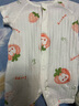 爱贝迪拉短袖夏装连体衣婴儿衣服夏季薄款新生婴幼儿睡衣外出男女宝宝空调 贝丽莓兔（无骨小凉衣） 59cm 【建议6—10斤】 实拍图
