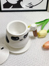 三旬熊猫泡茶马克杯创意家用陶瓷茶水分离杯子带盖男女办公室过滤水杯 熊猫泡茶马克杯【禅风白】 实拍图