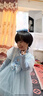 安妮优儿女童爱莎公主裙秋装毛衣裙子儿童礼服秋冬冰雪奇缘女孩艾莎连衣裙 蓝色加绒 110 实拍图