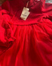 戴维贝拉女童加绒连衣裙秋冬儿童红色公主裙周岁礼服裙子 实拍图