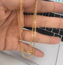 赛菲尔黄金项链女O字链足金细链简约百搭素链锁骨链送生日礼物 约4.08克 约43cm（工费135元） 实拍图