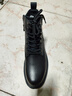 红蜻蜓男鞋高帮马丁靴男加绒保暖工装靴子男厚底秋冬时装靴 WTD429311R 实拍图