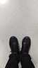 斯凯奇（Skechers）男士运动皮鞋软底足弓支撑运动鞋系带绅士商务鞋 BLK黑色 42 实拍图