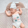 新生婴儿肚围护肚子防着凉夏季薄款初生0一6月宝宝半背一体式肚兜 不卷边不勒腹蓝黄白半背3条装 均码 0-1岁 实拍图