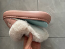 朴西棉拖鞋女新款棉绒拖鞋加厚软底秋冬室内居家用麂皮绒时尚情侣棉拖 粉红色 38-39 实拍图