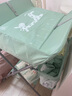 费林斯曼尿布台婴儿护理台婴幼儿抚触台新生儿换尿布多功能可折叠操作台 草葱绿【龙骨骨架+晾衣杆+小水盆】 宝宝换尿不湿护理台可移动 实拍图