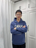 雅鹿卫衣男连帽秋季新款印花帽衫青少年学生宽松运动大码卫衣长袖秋装 雾霾蓝/追梦 L ( 建议100斤-120斤可穿 ) 实拍图