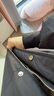太平鸟女装羽绒服苏州博物馆联名提花冬新中式面包服 黑色 M 实拍图