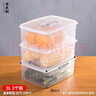 成社优选日本进口冰箱保鲜盒塑料密封盒食品级冷冻饺子盒微波炉加热饭盒 3L 三个装 实拍图