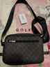 高尔夫（GOLF）单肩包男士休闲斜挎包男ipad手机包耐磨印花商务通勤随身小方包 实拍图