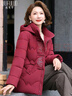 秋芙罗妈妈装冬季羽绒棉服红色高档本命年中老年女装50岁60洋气保暖外套 实拍图