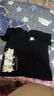真维斯（Jeanswest）冰丝中袖男2026夏季简约印花宽松冰感速干短袖T恤男士大码上衣服 黑色（猫吃鱼） 5XL (体重230-260斤) 实拍图