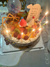 曼恒新鲜水果奶油生日蛋糕现做同城配送当天到当日达送爸妈男女孩老人 I款儿童水果蛋糕-送男孩女孩 8英寸(适合2-4人) 实拍图