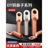 钟性DT铜鼻子铜接头DT10/16/25/35/50/70500平方接线端子堵油线耳鼻子 厂标纯铜DT-50（1只） 实拍图