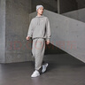 adidas情侣款加绒加厚直筒束脚运动裤男女阿迪达斯官方轻运动 中麻灰 2XL 实拍图