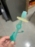 哈咔（haakaa）宝宝训练牙刷硅胶软毛0-1-2-3岁婴儿幼儿口腔清洁360度儿童乳牙刷 360°训练牙刷天空蓝+指套牙刷 实拍图