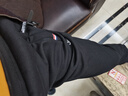 JEEP吉普裤子男休闲裤棉质秋冬季加绒宽松运动直筒长裤大码舒适裤子男 黑色-直筒加绒（升级保暖版） 3XL（建议145-160斤） 实拍图