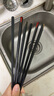 拾画 合金筷子 不锈不发霉公筷10双装家用酒店日式尖头分食筷斜头五彩 实拍图