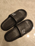 居家拖鞋男女室内室外浴室防滑轻盈便携柔软静音回弹漏水凉拖鞋夏 黑色-男 44-45 实拍图