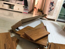 椰果 电脑桌台式家用现代简约书桌台办公台写字学习桌子 北欧深橡 1.2m书桌+抽屉柜 实拍图