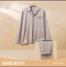 顶瓜瓜顶呱呱睡衣纯棉翻领长袖可外穿家居服情侣21672 斑鸠灰男 185 实拍图