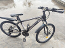 百士盾山地车自行车成人学生车公路变速越野单车赛车碟刹26寸青少年男女 【基础版】辐条轮-黑白色 24寸24速/身高140-165/ 实拍图