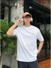 真维斯（Jeanswest）冰丝t恤男夏季网眼速干防晒短袖青少年户外运动休闲宽松体恤汗衫 白色(自由笔尖胸标) L /175(体重120-140斤左右) 实拍图