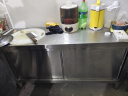不锈钢拉门工作台操作台厨房储物柜商用打荷台面案板饭店切菜桌子 组装款长150宽50高80cm单通 实拍图