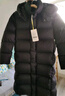 羽物（YUGIFTS）羽绒服2024冬季新品400克95白鹅绒加厚加长冒汗系列-30度外套女 黑色 XS 实拍图